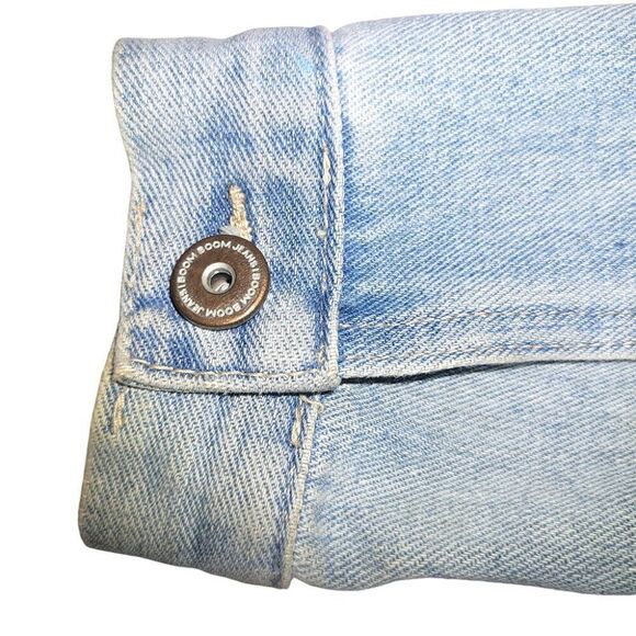 Boom boom Jeans fringe silver discs blue denim jean jacket - Picture 5 of 6